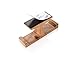 GVDV Dual Headphone Stand, adhesive hooks Under-Desk Headphone Stand Mount Wooden Headphone Dual Hanger Holder with Adhesive Sticky for Home and Office
