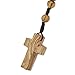 Bethlehem 2-Pack Certified Wooden Rosary from Olive Wood - Our Father Christian Catholic Wooden Prayer Beads in Cotton Rosary Pouch and Authenticity Certificate for Men and Women