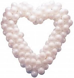 Complete Heart Shape Balloon Kit by BalloonArt™ Sculpture Balloon Kit for Wedding, Bridal Showers, Anniversary Balloon Decor