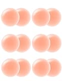 Nipplecovers Silicone Reusable Pasties for Women Skin Breast Petals Adhesive Nipple Cover(Round-6)