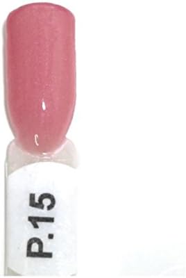 EZ DIP Gel Color Dip Powder P.15 Solid Light/Medium Pink Dipping Powder 2oz. Jar