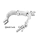 8 Pack 2 Inch Truss O Clamp Hooks Aluminum Alloy Lighting Mount for Stage Light Moving Head Light Par Light Spotlight Fits 48-51mm OD Tubing/Pipe, Heavy Duty Load 220lbs