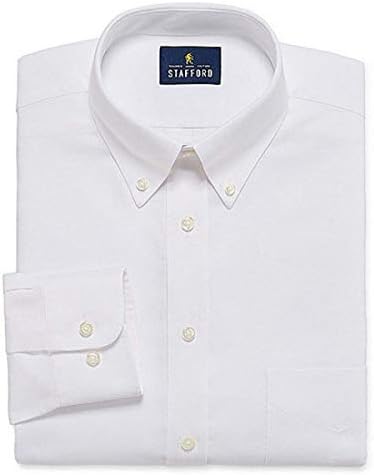 stafford travel wrinkle free oxford short sleeve dress shirt Stafford Travel Wrinkle-Free Stretch Oxford Long-Sleeve Dress Shirt Big ( Oxford Blue, 18.5/38-39) at Amazon Men's Clothing store