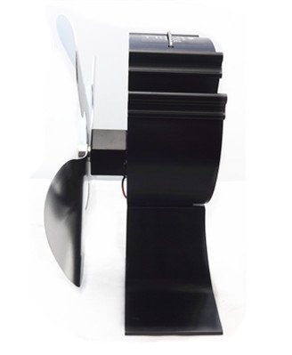 New designed 4 Blades Heat Powered Stove Fan for Wood / Log Burner/Fireplace - Eco Friendly(Nickel)