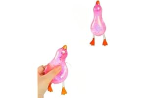 Cute Duck Squishies Sugar Stress Ball,Glitter Ducks,Soft Duck Stress Relief Sugar Ball Squishies Ultra Squi-shies,Moldable Sl