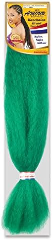 [6PACKS DEAL] Afrelle 100% Kanekalon Jumbo Braid Hair-Amour-NEW BORN FREE (GREEN)