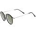 zeroUV - Iconic Classic Dapper Thin Metal Temple Tinted Lens Round Sunglasses 49mm