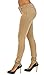 Premium Stretch Cotton Butt lifting, Levanta Cola, Skinny Leg Premium French Terry Fashion Moleton in Beige Size S