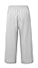 Ecupper Womens Casual Loose Elastic Waist Cotton Trouser Cropped Wide Leg Pants Black, XXL(US 16 )