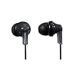 Panasonic ErgoFit In-Ear Earbud Headphones Dynamic Crystal Clear Sound, Ergonomic Comfort-Fit (Black)