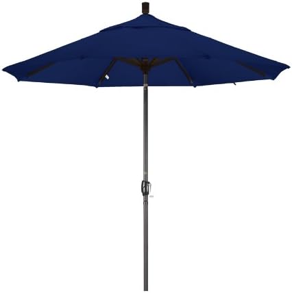 Amazon Com California Umbrella 9 Feet Olefin Fabric Aluminum Push Button Tilt Market Umbrella With Bronze Pole Navy Blue Patio Umbrellas Garden Outdoor