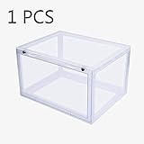 K.T.Z Shoe Box Womens Mens Storage Shoe Box - Stackable Shoe Container - Shoe Display Case - shoe display box (Transparent, 1)