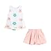 Mud Kingdom Summer Little Girls Shorts Sets Boutique Sunflowers Size 6-7 Cute Pink