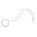Ruifan 10pcs Clear Bioflex Nose Ring Stud Retainer Body Jewelry Piercing 20 Gauge 2 mm Top Retainer, Metal Free, Allergy Free