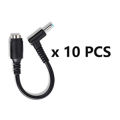 helpers lab 10 Pack Ac Power Cord Charger Laptop Adapter Tip Connector Converter for HP Stream Spectre Pavilion Envy EliteBook Split Chromebook EliteBook Folio Female 7.4x5.0mm to 4.5x3.0mm
