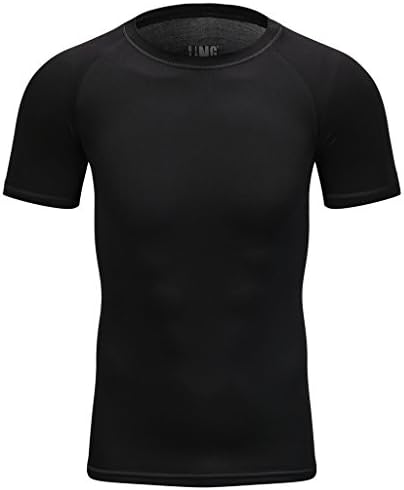 Man Fitness Gym Tights Short T-shirt Quick Dry Compression Tee Short Sleeves For Outdoor Or Indoor Gym Athletic T-Shirts For Boy