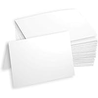 Hamilco White Cardstock Thick Paper - 5 x 7 Blank Folded Cards - Greeting Invitations Stationary - Heavy weight 80 lb Card St
