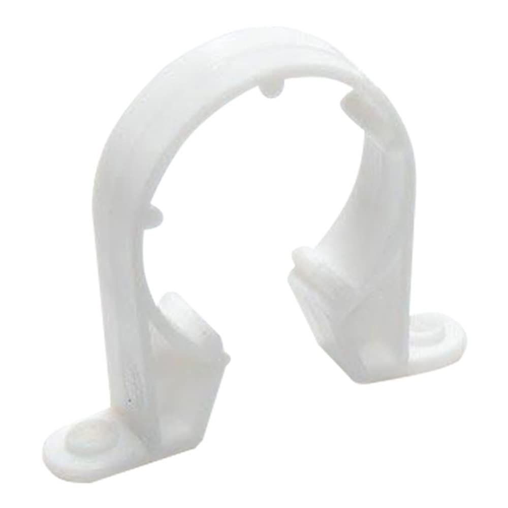 Merriway BH07344 (50 Pcs) Waste Compression and Push-Fit Fittings Pipe Clips, White 32mm - Pack of 50 Pieces