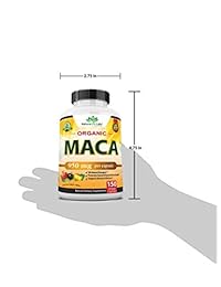 Cápsulas veganas de maca orgánicas negro, rojo, amarillo, 0,003 oz por cápsula, 150 cápsulas, 100 %...