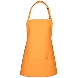 Fame Adult's 3 Pocket Bib Apron-Mango-O/S