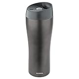 Isosteel VA-9581QAT 14 liq. oz Stainless Steel Double-Walled Vacuum Drinking Mug Color Coated Titanium-Gray