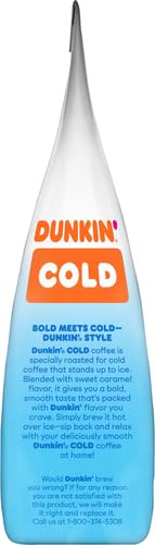 DUNKIN’ COLD CARAMEL FLAVORED GROUND COFFEE, 10 OUNCE
