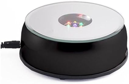 Laser Etched Crystal Cube Light Up 4 LED Base 3 inch with Adapter or Batter power - BLACK