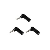 Audio 2000s 3.5m Stereo Female to 3.5mm Stereo Male Right Angle 3 Pack Adapter ACC3149P3