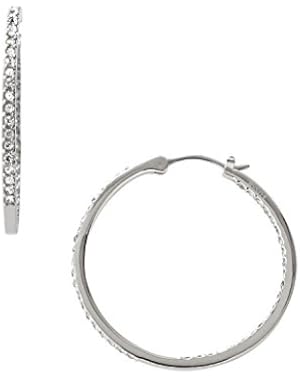 Glitz Silver Hoop Earrings