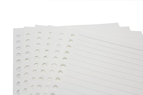 Aimeio 20 Holes Filler Paper Loose Leaf Paper Insert Refills for Binders Notebooks Planners,Lined Pages,60 Sheets,5.59" X 8.26"