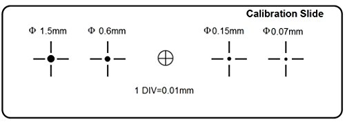 Microscope Stage Micrometer Calibration Slide with 5-Scales and 0.01mm Line Resolution (TS-M2)