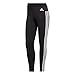 adidas Women's Athletics Essentials 3-Stripes Tights, Black/White, Small