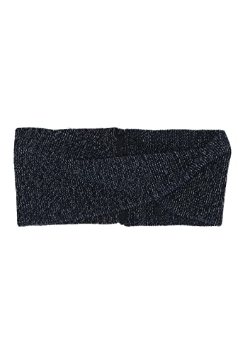 Sterntaler Baby Mädchen Stirnband Baby Strick Wickeloptik Winter-Stirnband - Baby Stirnband - aus Baumwolle mit Glitzer - marine, 49