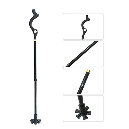 S WIDEN ELECTRIC Trekking Poles Collapsible Hiking Poles Lightweight Walking | Old Man's Crutches | 360 °Adjustment Folding Cane | Portable Self-Standing Hand Walking Stick for Men Women - Thumbnail 6