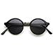zeroUV - Vintage Inspired Classic Half Frame Semi-Rimless Round Circle Sunglasses