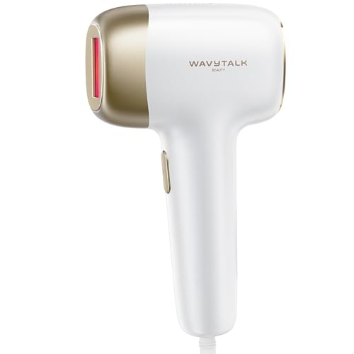 Wavytalk IPL Hair Removal Device for Men and Women, 24J Dual Pulse Technology & Ice Cooling System, Painless IPL Hair Removal Device for Face, Bikini, Body, with Razor and Cable Connection