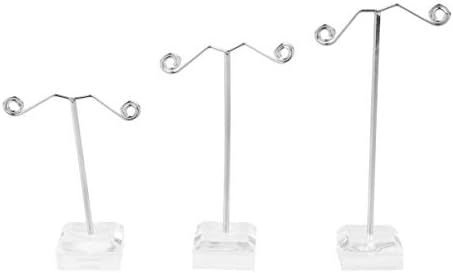 Topbathy ジュエリーツリーハンギングオーガナイザーディスプレイイヤリングネックレスホルダー用寝室浴室収納アクリルベースジュエリー