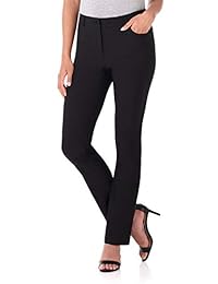 Rekucci Iconic Stretch pantalón de pierna recta con 5 bolsillos y cierre de cremallera para dama