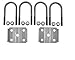 U-bolt Kit for Mounting 3,500-lb, Round Trailer Axles - 5-1/2" Long U-bolts primary