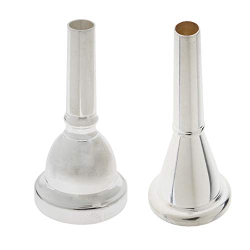 Professional Metal Trombone French Horn Mouthpiece, Brass Instrument Replacement Parts - Thumbnail 4