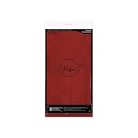 Burgundy Plastic Tablecloth (6 Pack) | 54" x 108" Premium Disposable Plastic Table Cover for Parties, Weddings, Art Projects | Engineered to Minimize Transparency and Tears