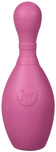 JW Pet Company iSqueak Bouncin' Bowlin Pin Dog Toy, Large (Colors Vary)