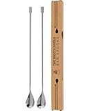 Heavyweight Professional Bar Spoons - 2pc Set (Smooth Handle) Stainless Steel - Top Shelf Bar Supply