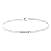 Rosemarie Collections Women's Pink Ribbon Thin Hook Bangle Bracelet Survivor (Rhodium)