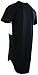 Mens Tall Long T Shirts and Hoodies with Zippers and Designs (Many Styles to Choose from) (L, Black/White)