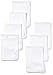 Moon and Back Baby Set of 7 Organic Burp Cloths, White Cloud, One Size