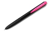 Uni Uni-Ball Signo Knock Ballpoint Pen RT1 0.38mm, Black Ink, Black and Pink (UMN155C38B.13)
