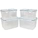Gabmi Airtight Large Food Storage Containers - Set of 6 - Ideal for Flour, Sugar, Baking supplies - Bulk Pantry Food Storage & Kitchen container - Bonus 2 ½ Measuring Cup & 8 Chalkboard stickers
