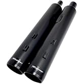 500-0111T Rinehart Racing MOTOPRO45 4.5" Black with Black Tradition End Caps Slip-On Mufflers for 2017-Newer Harley Touring Models