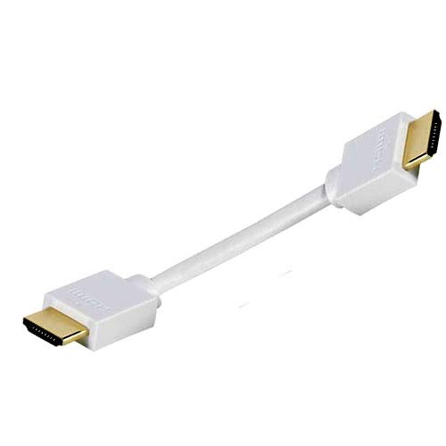 SHORT 10cm HDMI to HDMI CABLE GOLD FULL HD WHITE LEAD (10cm)